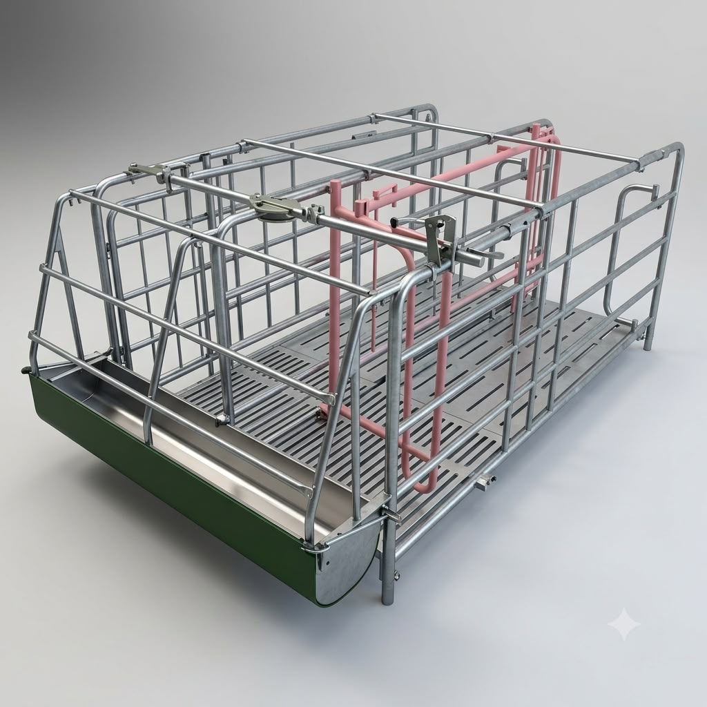 Cage de mise-bas en acier galvanisé